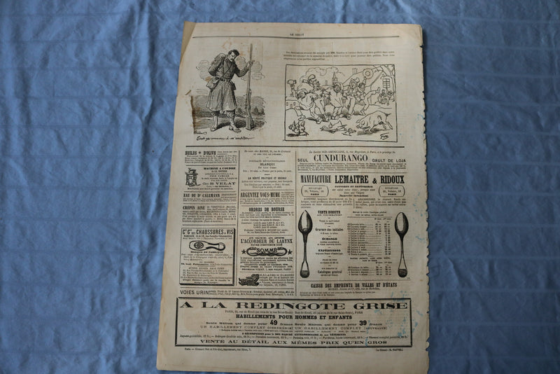 1872 MARCH 17 LE GRELOT NEWSPAPER - L'INSTRUCTION OBLIGATOIRE - FRENCH - NP 8580