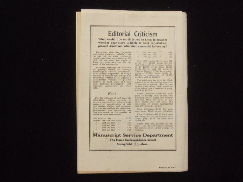 1943 AUGUST & 1945 SEPTEMBER WRITER'S MONTHLY MAGAZINE - LOT OF 2 - K 107