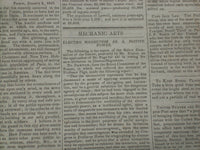 1849 MARCH 17 MASSACHUSETTS PLOUGHMAN NEWSPAPER - ELECTRO MAGNETISM - NP 5163
