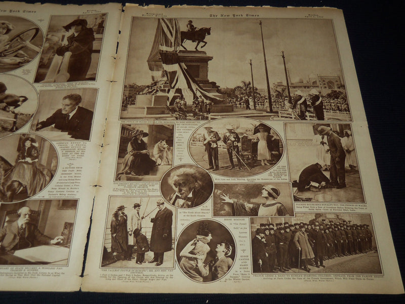 1922 APRIL 2 NEW YORK TIMES PICTURE SECTION - BABE RUTH - NICE PHOTOS - NT 9475