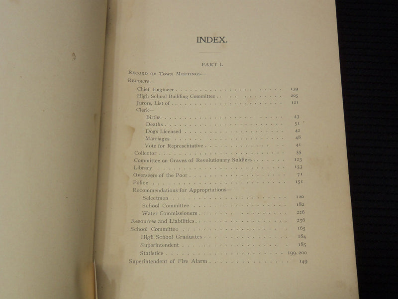 1898 TOWN OF NEEDHAM 187TH ANNUAL REPORT AND VALUATION - K 2707
