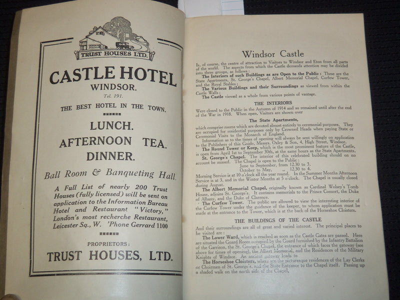 1920 OXLEY'S SIX PENNY GUIDE TO WINDSOR BOOK - ILLUSTRATED - J 9536