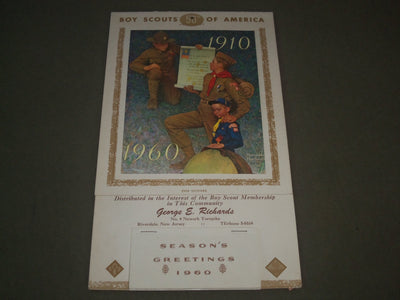 1910-1960 BOY SCOUTS CALENDAR - RICHARDS - NORMAN ROCKWELL ILLUSTRATION - J 2705