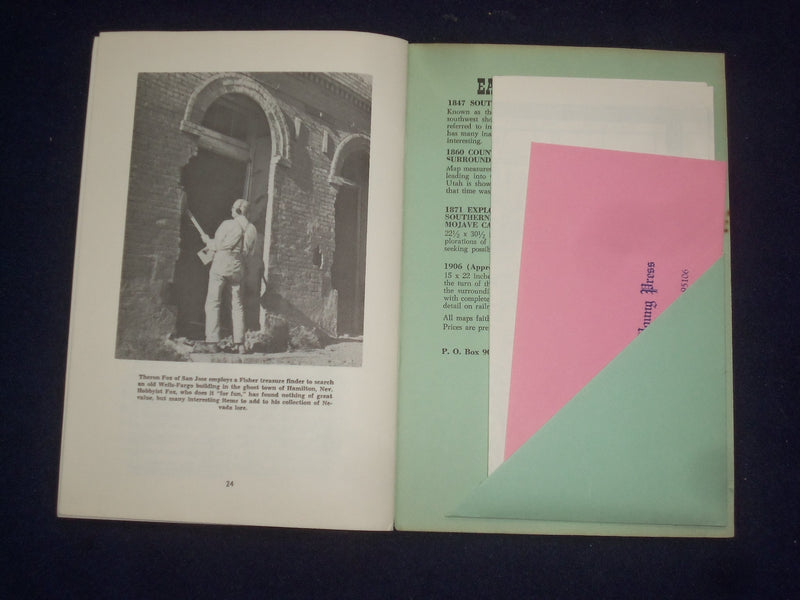 1970'S NEVADA TREASURE HUNTERS GHOST TOWN GUIDE SOFTCOVER BOOK - J 9604
