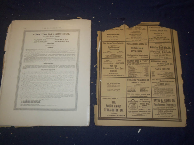 1909 JUNE THE BRICKBUILDER MAGAZINE - AN ARCHITECTURAL MONTHLY - ST 258R