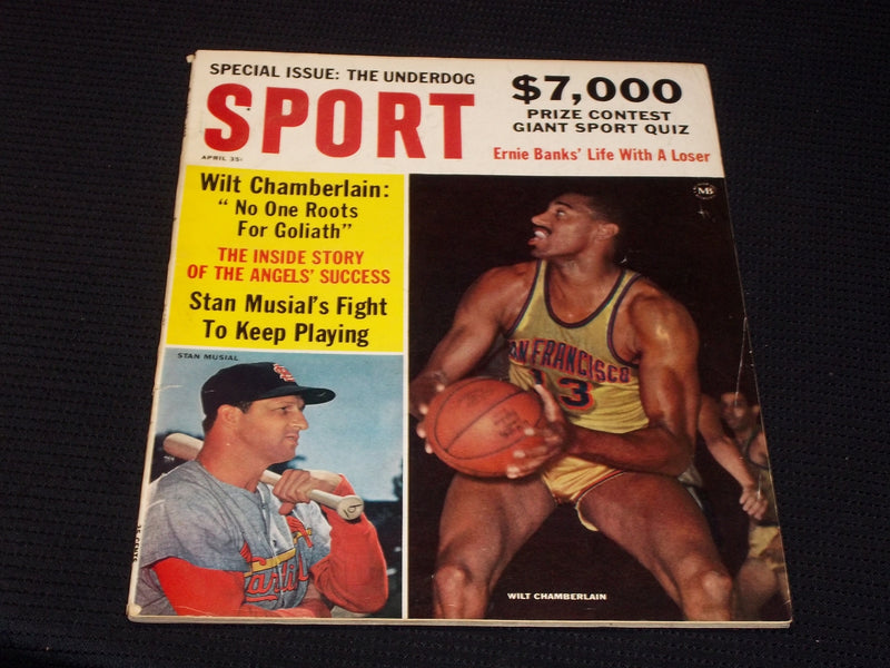 1963 APRIL SPORT MAGAZINE - CHAMBERLAIN & MUSIAL COVER - E 228