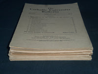 1918-1920 THE CATHOLIC UNIVERSITY BULLETIN LOT OF 18 DIFFERENT ISSUES - O 287