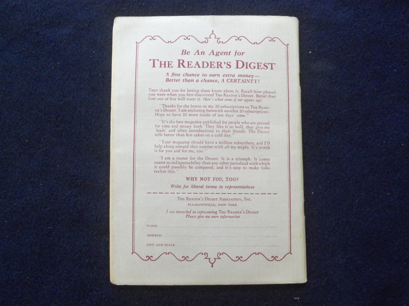 1928 MAY THE READER'S DIGEST SOFTCOVER BOOK - NUMBER 73 - J 8434