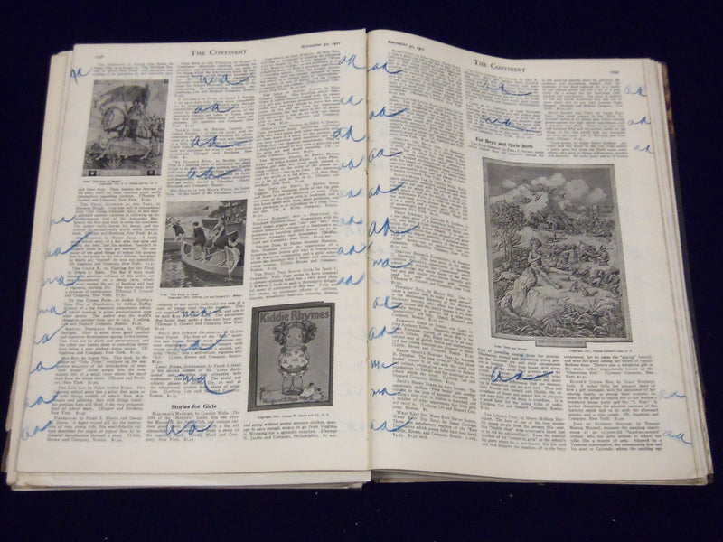 1911 JULY-DECEMBER THE CONTINENT MAGAZINE BOUND VOLUME - NICE ADS - KD 3382