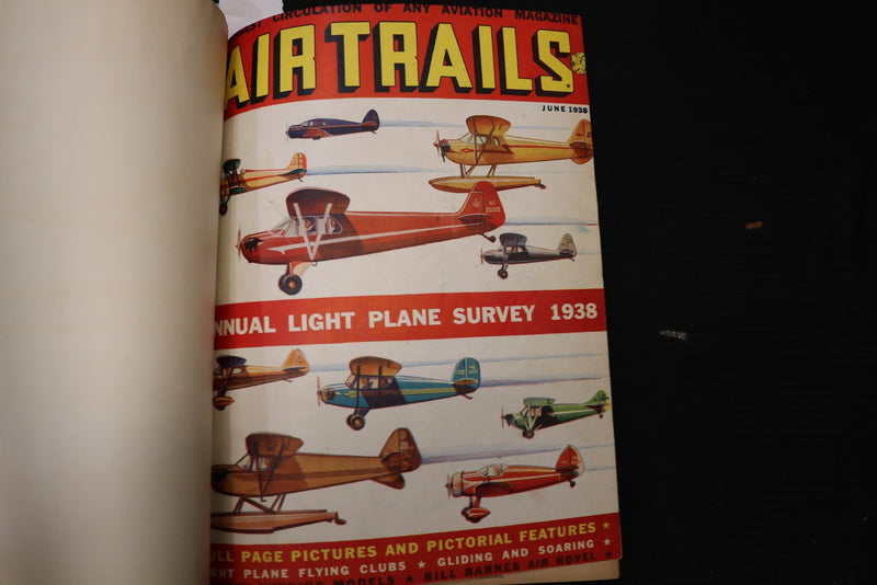 1938 JUNE-SEPTEMBER AIR TRAILS MAGAZINE BOUND VOLUME - GREAT COVERS - KD 944B