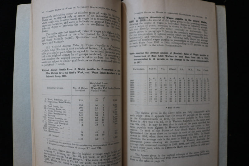 1913 APRIL CENSUS AND STATISTICS REPORT SOFTCOVER - MELBOURNE, AUSTRALIA- K 3007