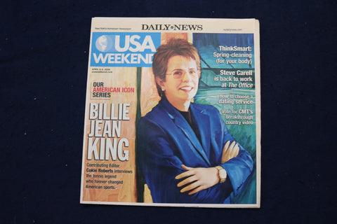 2008 APRIL 4-6 USA WEEKEND MAGAZINE - BILLIE JEAN KING COVER - E 18320