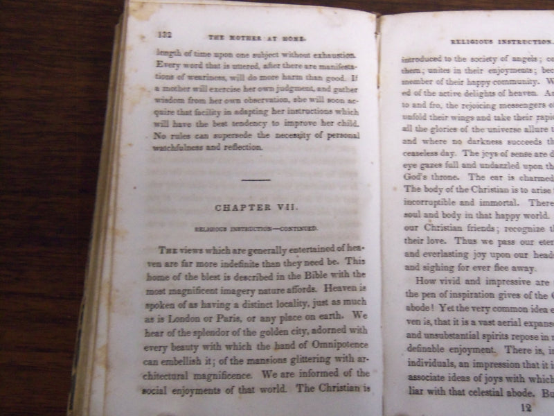 1833 THE MOTHER AT HOME OR THE PRINCIPLES OF MATERNAL DUTY - REV. ABBOTT- K 1291