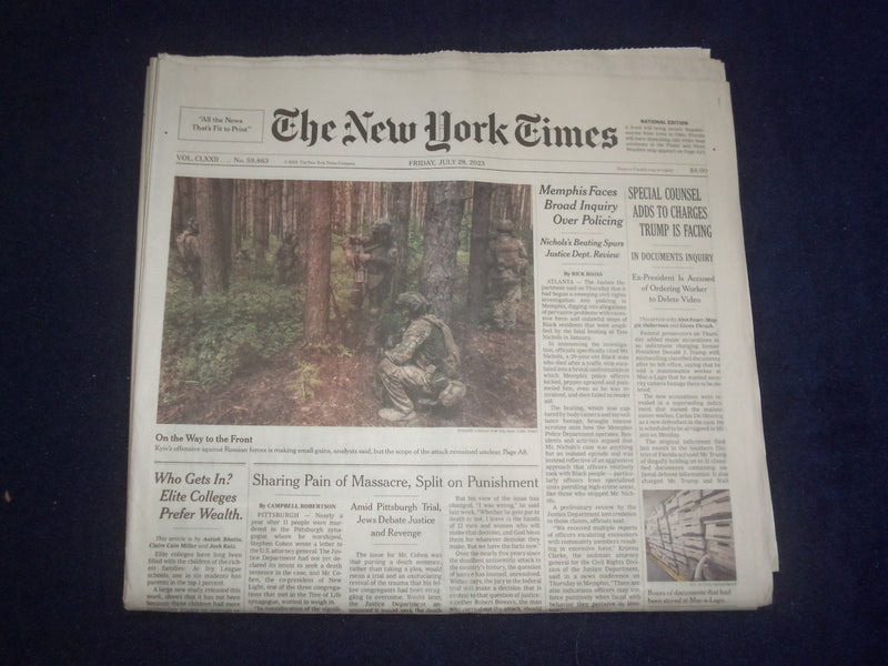 2023 JULY 28 NEW YORK TIMES - SPECIAL COUNSEL ADDS TO CHARGES TRUMP IS FACING