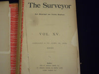 1899 & 1900 THE SURVEYOR MUNICIPAL ENGINEER MAGAZINE BOUND VOLUMES - KD 3083