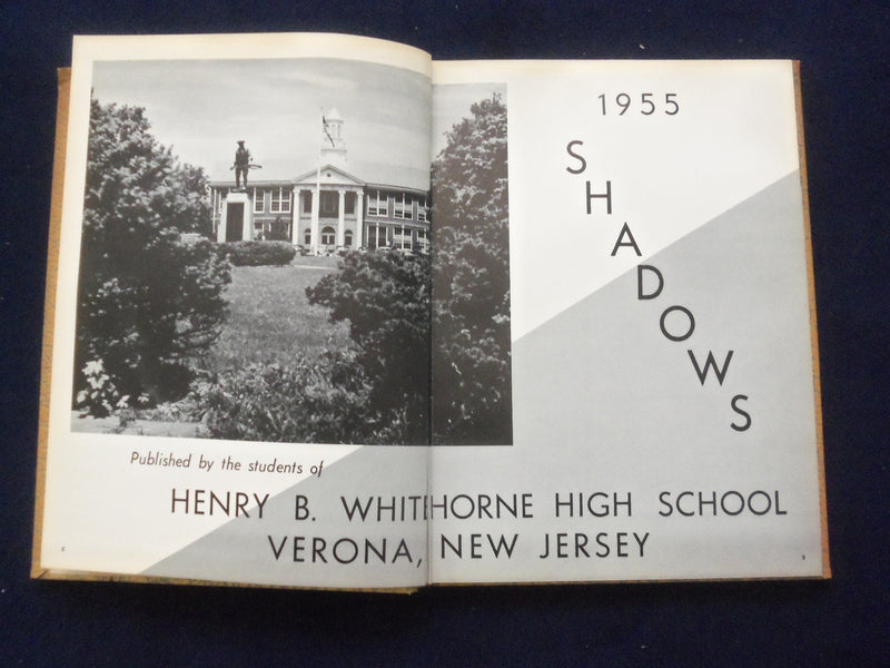 1955 SHADOWS HENRY B. WHITEHORNE HIGH SCHOOL YEARBOOK - VERONA, NJ - YB 3019