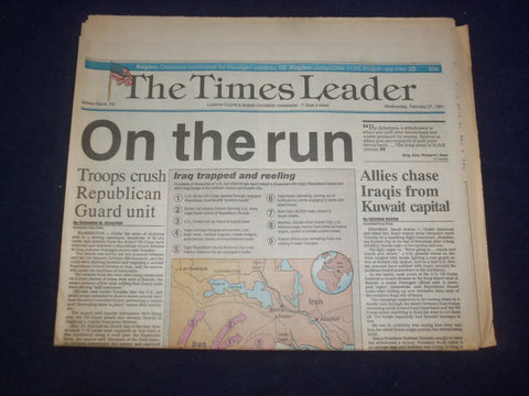 1991 FEB 27 WILKES-BARRE TIMES LEADER - TROOPS CRUSH REPUBLICAN GUARD - NP 8094