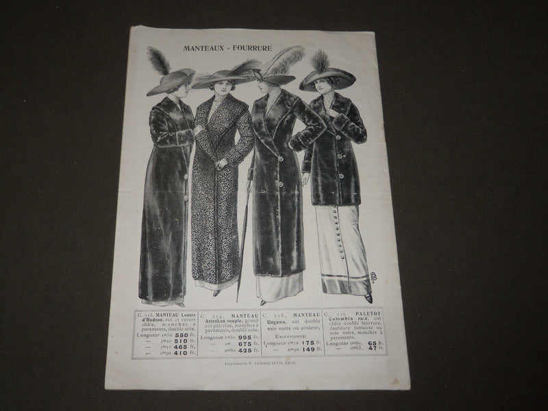 1912-1913 WINTER AUX DEUX PASSAGES - FOURRURES FRENCH CATALOGUE - FR 1276