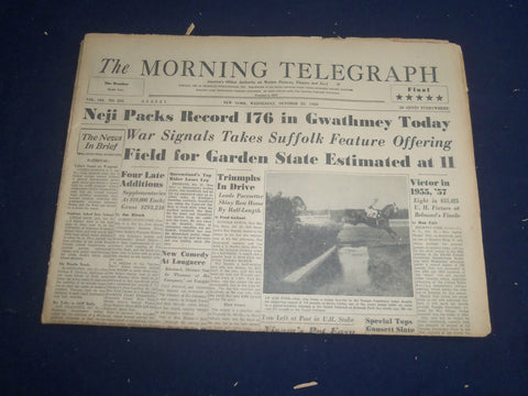 1958 OCT 22 THE MORNING TELEGRAPH - NEJI PACKS RECORD 176 IN GWATHMEY - NP 5535