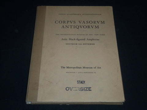 1963 CORPUS VASORUM ANTIQUORUM METROPOLITAN MUSEUM OF ART VOLUME - Z 133