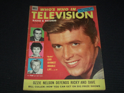 1959-60 NO. 9 WHO'S WHO IN TELEVISION & RADIO MAGAZINE - EDD BYRNES - E 14571