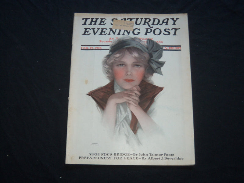 1916 FEBRUARY 19 THE SATURDAY EVENING POST MAGAZINE - ILLUSTRATED COVER - SP 721