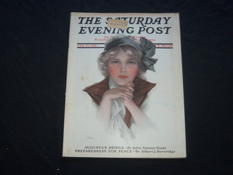1916 FEBRUARY 19 THE SATURDAY EVENING POST MAGAZINE - ILLUSTRATED COVER - SP 721