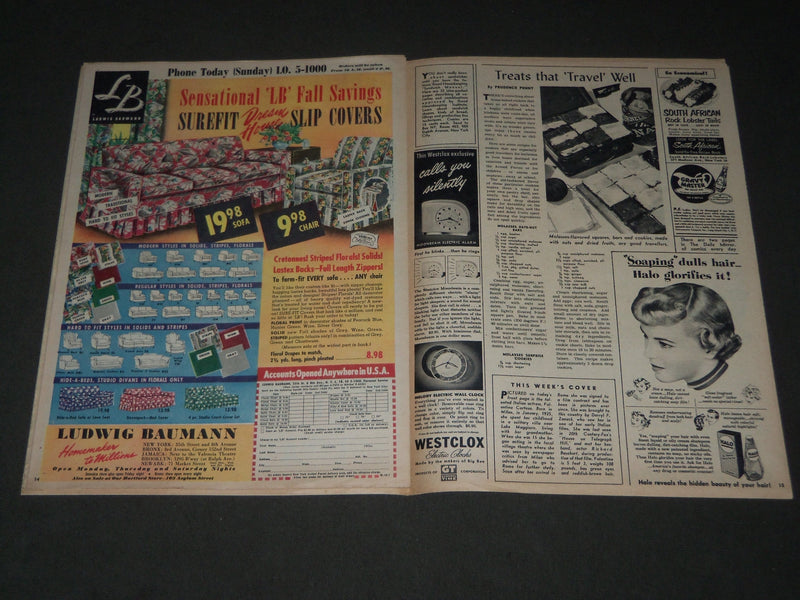 1951 OCTOBER 7 SUNDAY MIRROR MAGAZINE SECTION - VALENTINA CORTESA - J 3022
