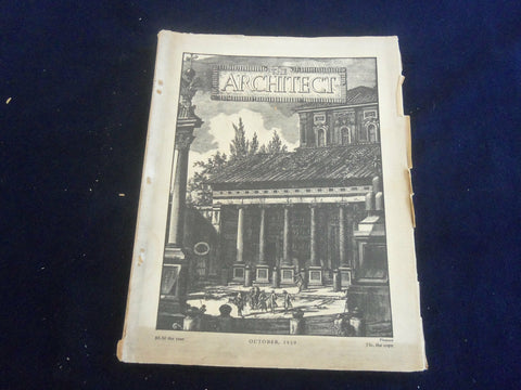 1929 OCTOBER THE ARCHITECT MAGAZINE - NICE COVER, MANY PLATES & PHOTOS - ST 7273