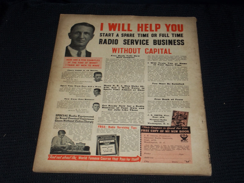 1934 JUNE RADIO NEWS & SHORT WAVE RADIO MAGAZINE - BOAT RADIO COVER - E 5202