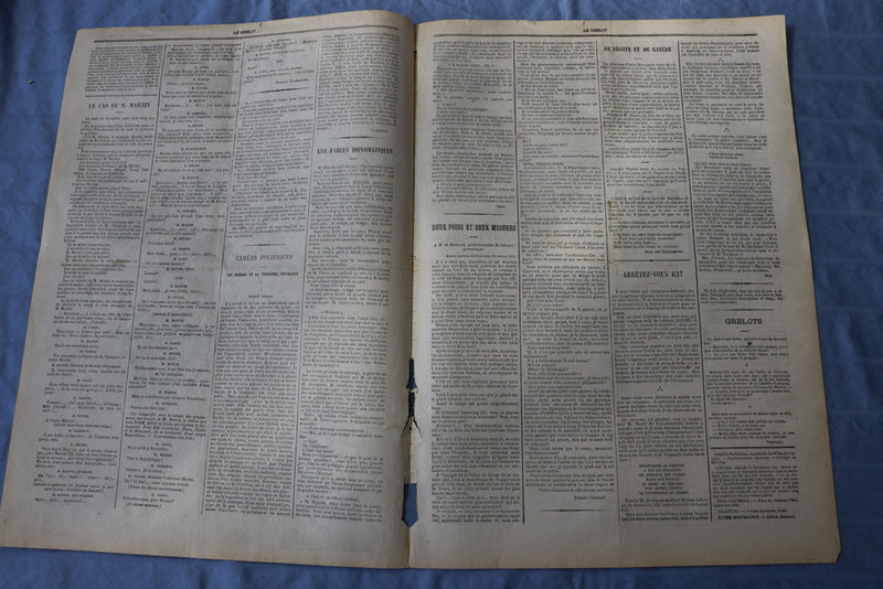 1872 OCTOBER 27 LE GRELOT NEWSPAPER - UN EQUILIBRISTE - FRENCH - NP 8604