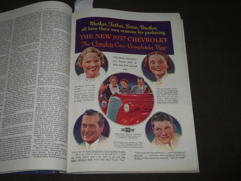 1937 FEBRUARY THE AMERICAN MAGAZINE - GREAT STORIES & ADS - J 3387