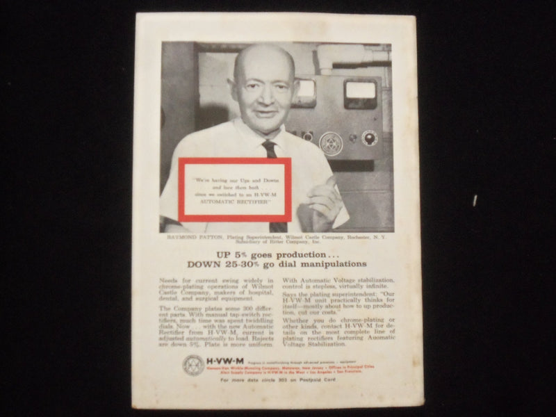 1961 MAY PRODUCTS FINISHING MAGAZINE - ROLLER COAT PAINTING ALUMINUM - J 9992