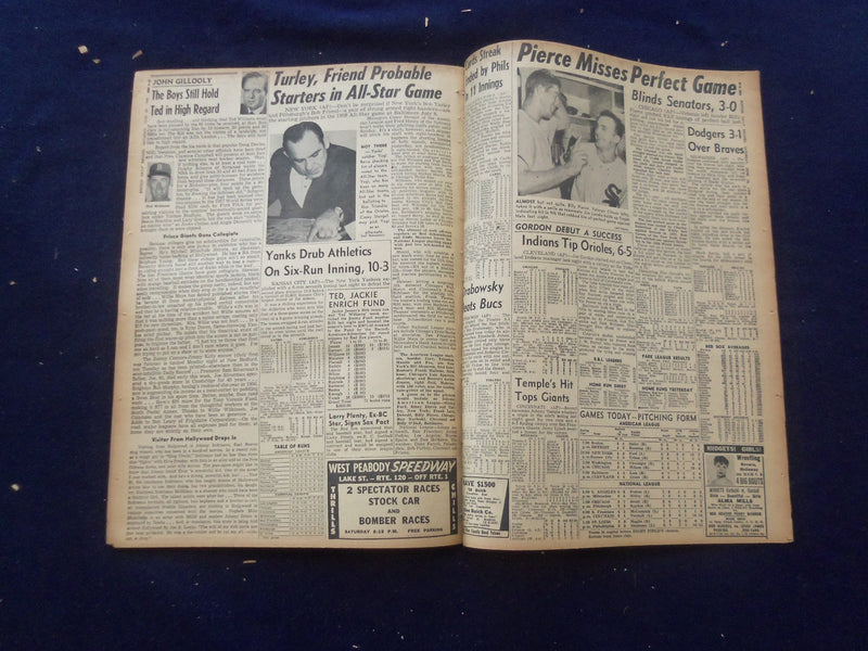 1958 JUNE 28 BOSTON RECORD AMERICAN NEWSPAPER - BLAZE DESTROYS CLUB - NP 6259