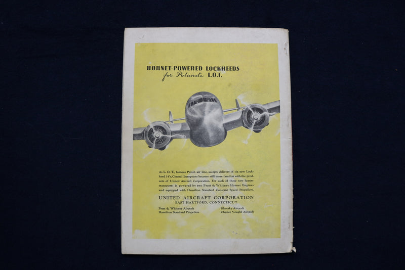 1938 MARCH POPULAR AVIATION MAGAZINE - CURTISS P-37 COVER - E 11330