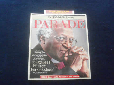 1998 JAN 11 THE PHILADELPHIA PARADE MAGAZINE -ARCHBISHOP DESMOND TUTU - NP 6205