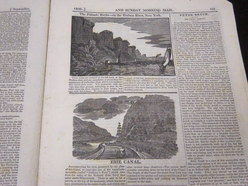 1836-1837 THE NATIONAL ATLAS & SUNDAY MORNING MAIL NEWSPAPER LOT OF 5 - NP 2056
