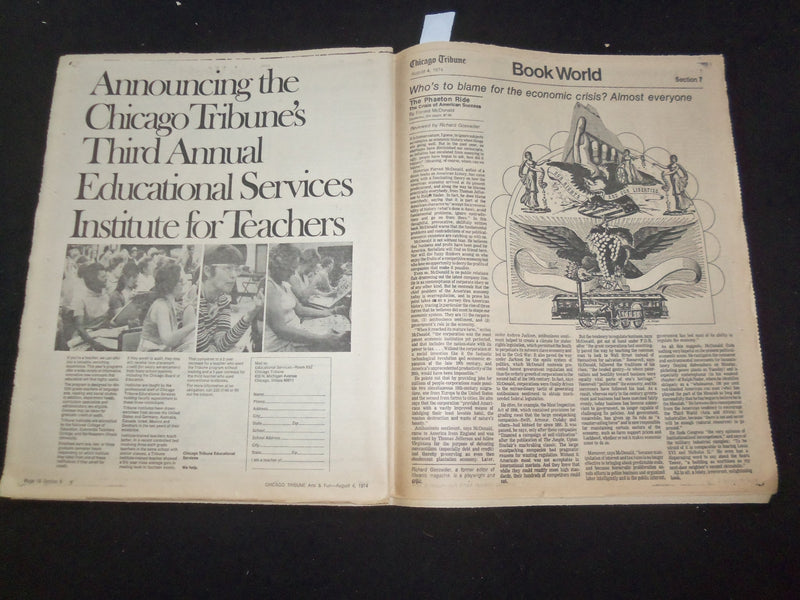 1974 AUGUST 4 CHICAGO TRIBUNE ARTS & FUN/BOOKS SECTION - TOMMY TUNE - NP 8063