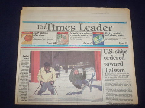1996 MARCH 11 WILKES-BARRE TIMES LEADER - U.S. SHIPS ORDERED TO TAIWAN - NP 8153