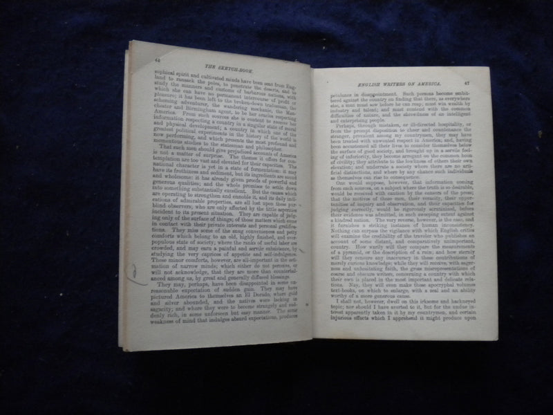 1800'S THE SKETCH BOOK HARDCOVER BOOK BY WASHINGTON IRVING - KD 8119