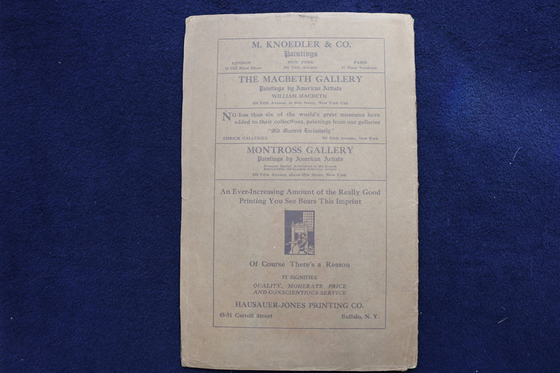 1915 JULY ACADEMY NOTES QUARTERLY BUFFALO FINE ARTS SOFTCOVER BOOK - K 857