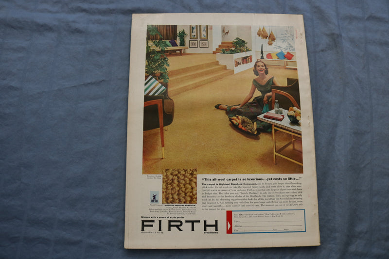 1956 JUNE HOUSE BEAUTIFUL MAGAZINE - YELLOW ROSES COVER - E 9660