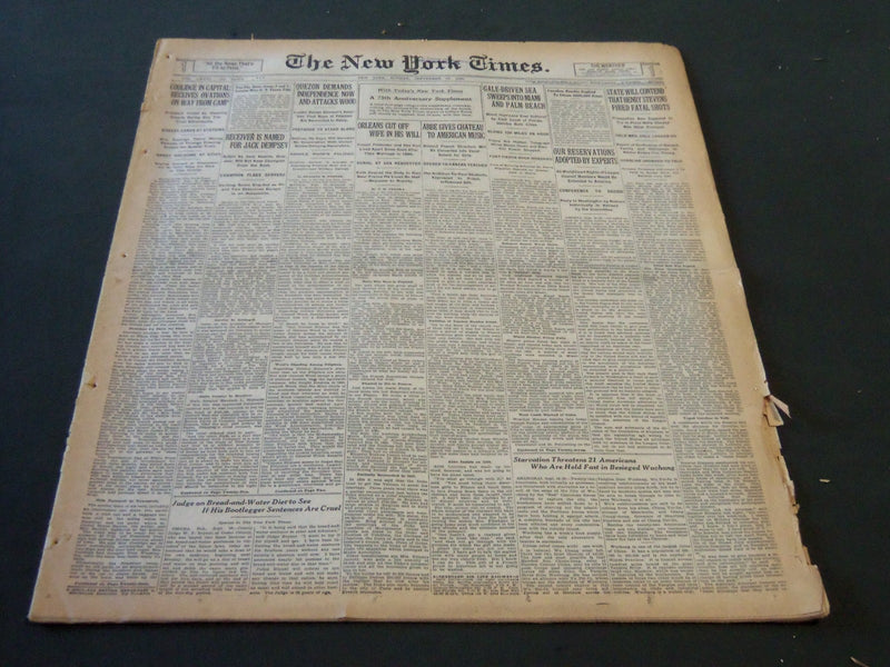 1926 SEPTEMBER 19 NEW YORK TIMES - RECEIVER IS NAMED FOR JACK DEMPSEY - NT 5593