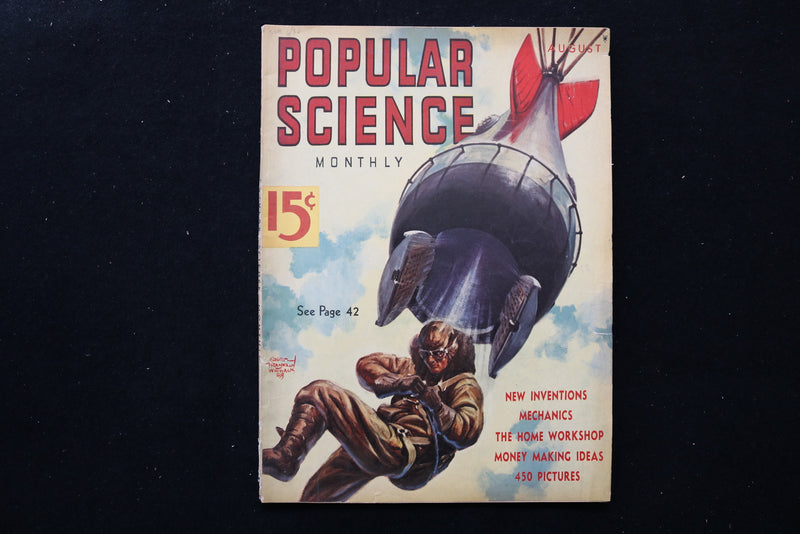 1938 AUGUST POPULAR SCIENCE MAGAZINE - SP 6258K