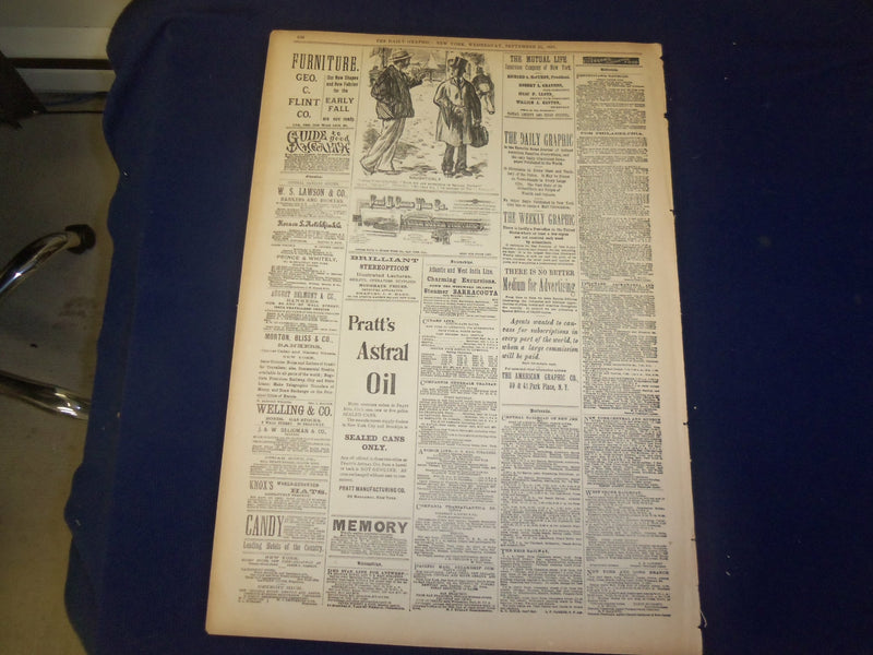 1887 SEP 21 THE DAILY GRAPHIC NEWSPAPER - CHALLENGE FROM HENRY GEORGE - NT 7670