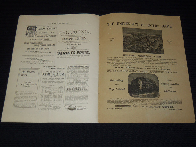 1901 APRIL ST. MARY'S CHIMES MAGAZINE - NORTRE DAME - J 7938