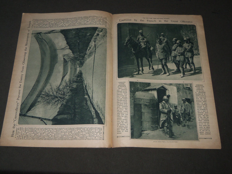 1917 JULY 12 MID-WEEK PICTORIAL MAGAZINE SECTION - NAVAL GUNNERS - J 3271
