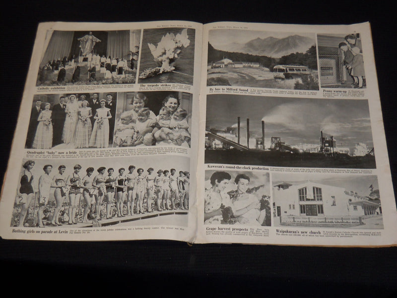 1956 THE WEEKLY NEWS AUCKLAND NEW ZEALAND NEWSPAPER LOT OF 3 ISSUES - NP 1346