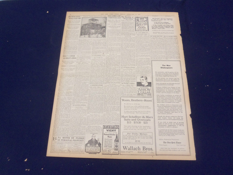 1916 FEBRUARY 11 NEW YORK TIMES - SECRETARY OF WAR GARRISON RESIGNS - NT 9032