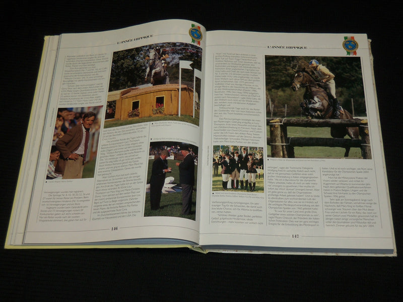 1995-1996 L'ANNEE HIPPIQUE HARDCOVER BOOK - GREAT PHOTOS - HORSES - R 714C